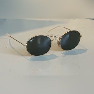 Ray-Ban Unisex Sunglasses Oval Metal Polished Arista Gold